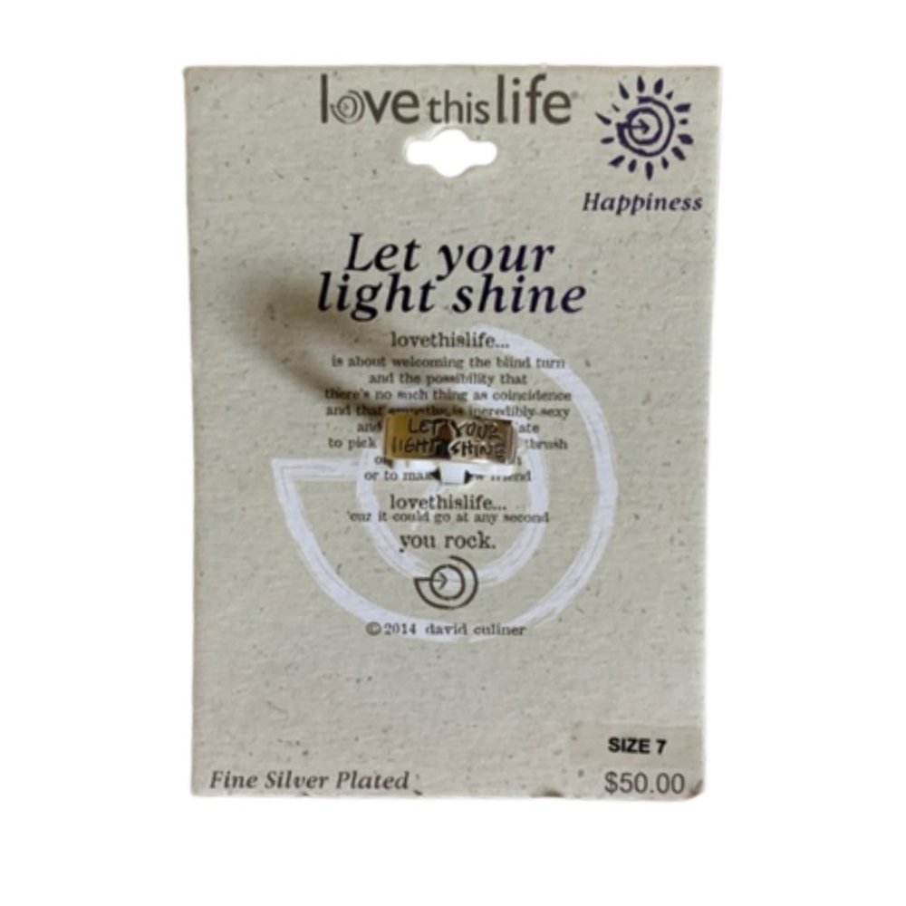 “Let Your Light Shine” Silver Ring